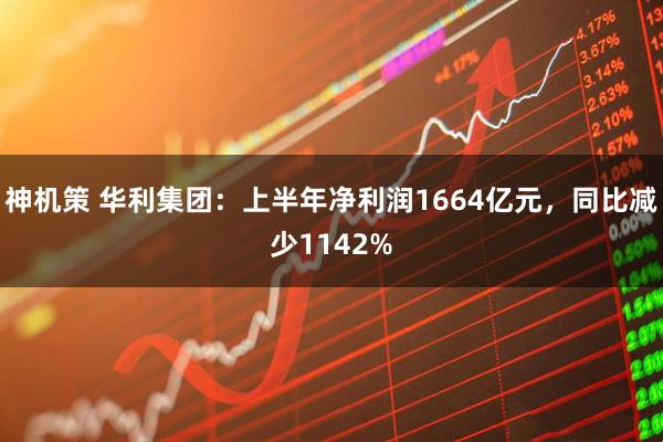 神机策 华利集团：上半年净利润1664亿元，同比减少1142%
